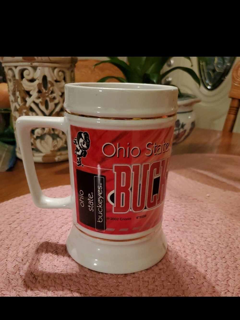 Ohio State Ceramic Team Stein - Red and White